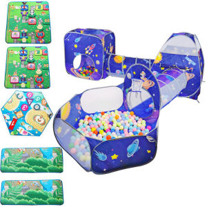 LIUJIAOGONGZHU | Large Child Play Tent Crawling Tunnel Ball Pit