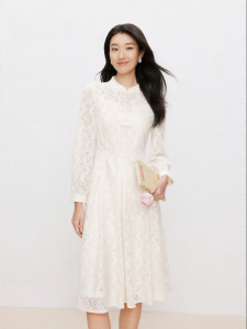 Koradior | Spring Elegance Fitting Lace Dress