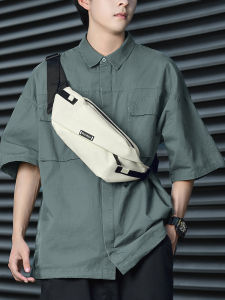 Outdoor Mens Lightweight Crossbody Bag Magnetic Buckle Small Backpack Casual Style Soft Oxford Cloth Youth Suitable Wallet