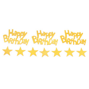 Gold Silver Rose Gold 18 30 40 50 60 Digital Confetti Happy Birthday Stars Table Confetti for Wedding Birthday Party Table Decor