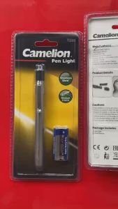 Đèn bút đèn soi đồng tử đèn soi tai mũi họng ánh sáng vàng Kèm 2 viên pin AAA Camelion
