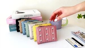 Stellafashion1991 Cute Floral Leather Woman Wallet Students Coin Purse Card Holder Wallets For Women