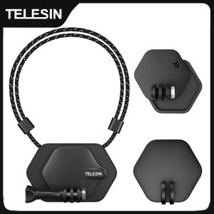 TELESIN Magnetic Camera Neck Holder Mount Hanging Bracket Quick Release for GoPro 12 11 10 Action 4 insta360 X3 Action Cameras