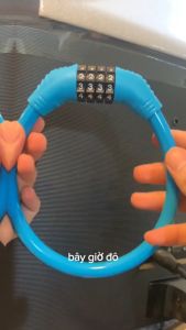 Khóa xe đạp thể thao tròn dododios chống trộm lõi thép 4 số an toàn không cần chìa khóa tiện lợi - Hãng dododios