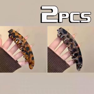 2Pcs Banana Hair Clip Fish Shaped Hairpin for Women Hair Accessories Hairgrips Twist Clamp Ponytail Barrettes Headwear