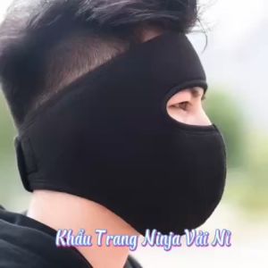 Khẩu trang ninja vải nỉ che kín mặt trán chống nắng chống bụi nhiều màu thích hợp cho cả nam và nữ
