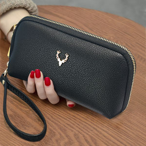Clutch Bag Womens New Arrival Large Capacity Long Wallet Big Screen Mobile Phone Bag Easiest for Match Rest Wrist Bag Zipper Wallet