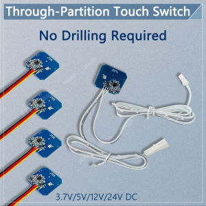 3.7V-24V 3A Through-Wooden board Touch/Hand-Sweep Sensor Switch-Penetration for Wood/Glass/Acrylic Cabinet/Closet/Desk lamp