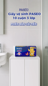 Combo 4 Lốc Giấy vệ sinh Paseo 10 cuộn 3 lớp