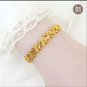 Gelang Tangan Rantai Sisik Naga Dewasa Warna Gold Emas 24K xpid174