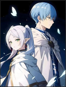 Bandai | Anime F-Frieren Beyond Journeys End Oil Painting By Numbers Modern Wall Decor for Living Room Bedroom Perfect Gift No Frame