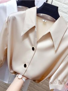 High-End Korean Style Short-Sleeved Shirt Blouse