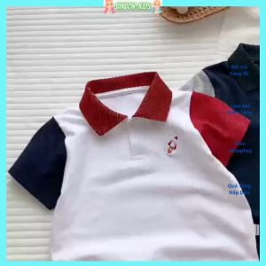 Áo Polo cho bé trai in hình becool đáng yêu Áo cho bé chất cotton hàng cao cấp cho bé từ 10-25kg binbon kids