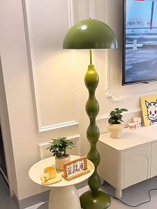 เรียบง่าย ครีมสไตล์ นํา โคมไฟ โคมไฟเห็ด ห้องนอนมุมของการตกแต่งโซฟา โคมพื้น