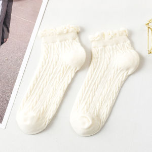 ถุงเท้าคอตตอนไลโอเรตาสไตล์ญี่ปุ่นสำหรับผู้หญิง ถุงเท้าข้อสั้นสีขาว ถุงเท้าลายเจ้าหญิง ถุงเท้าทรงหัวใจ ชุดชั้นในผู้หญิง ถุงเท้าผ้าฝ้าย ฤดูใบไม้ผลิ ฤดูร้อน ฤดูใบไม้ร่วง ฤดูหนาว