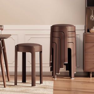 HUIXIONGKANLAN | Durable Elegant Home-use Stackable Padded Plastic Stool