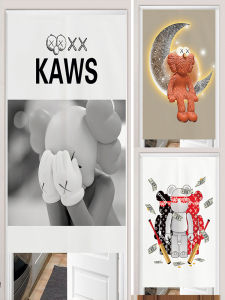 Internet Celebrity Partition Curtain Violent Bear Door Curtain Bathroom Kitchen and Bedroom Shade Curtain Barber Shop Half Hanging Curtain Punch-Free