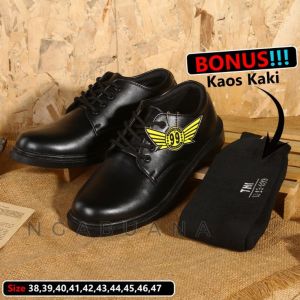 Sepatu Pdh Pendek Mengkilap & Doff Pentofel Dinas Kantor Satpam Security Polisi Polri TNI