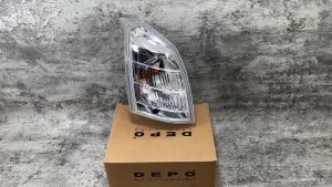 215-1599-A-C CORNERLAMP CORNER LAMPU SEIN SAMPING RATING RITING RIFTING BELOK KANAN / KIRI NISSAN XTRAIL 2001 2002 2003 2004 2005 2006 2007 CRYSTAL CHROME