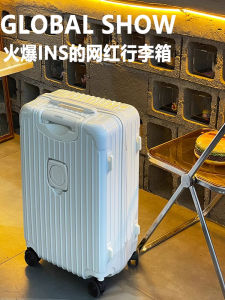 2025 New Large Capacity Fashionable Travel Suitcase Womens 20-Inch Check-In Bag Silent Wheels Carry-On Suitcase