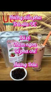 Trà Sữa Dâu Trà Sữa UC Đậm Vị Thơm Ngon Nước Uống Giải Khát Dễ Pha Đủ Vị (1 gói 500gr)