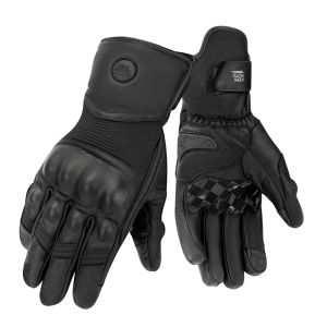 KEMIMOTO Mùa Đông Da Găng Tay Xe Máy Retro Chống Nước Màn Hình Cảm Ứng Moto Găng Tay Dành Cho Nam Và Nữ Motocross Xe Tay Ga Lưu Diễn