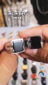 CINCIN PRIA BATU ONYX STAINLESS STEEL SUPER KEREN BLACK ONYX