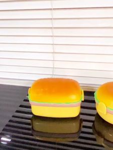 【SG】READY STOCK * Kids Hamburger Rectangle Lunch Box
