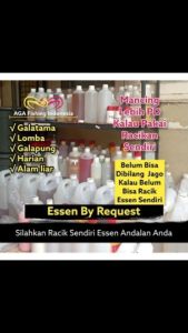 AGA Fishing Indonesia Racik Essen Oplosan Sesuai Keinginan Anda