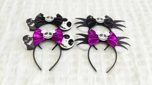 Disney | Chuột Mickey Bát Băng Đô Quấn Tóc Cho Nữ Halloween Cosplay Đầu Cô Gái Ma Minnie Băng Đô Quấn Tóc Thời Trang Trẻ Em Phụ Kiện Quà Tặng