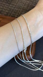 ITS ME สร้อยเงินแท้92.5% โซ่กลม ขนาดสร้อยประมาณทอง 1 สลึง-2 สลึงตัน ยาว 16-24 นิ้ว (งานไทย)