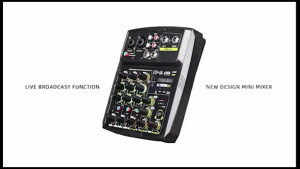XTUGA BM6 6-Channel Audio Mixer: Live Broadcast Mixing Console for DJ Stage & Party Studio
