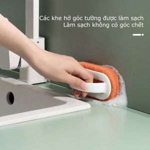 Bàn Chải Bọt Biển Chống Xước Đa Năng Có Tay Cầm Phòng Tắm Có Tay Cầm GALIT625