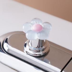 Cute Flower Toilet Button Universal Toilet Lid Lifter Bathroom Water Tank Switch Key Home Personal Cleaning Tool Toilet