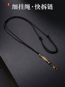 Fine Chain Titanium Steel Buddha Pendant Quick Release Necklace Cord Adjustable Length Tangka Hanging Rope Fashion Jewelry Accessory