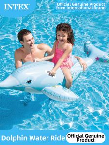 Intex | Inflatable Dolphin Floating Bed for Kids Thick Large