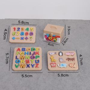 3 Set Dollhouse Miniature Mini Letter Puzzle Storage Box Model Cute Building Blocks