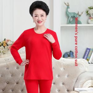 plus Size Pure Cotton Warm Underwear Set for Men Traditional Chinese Zodiac Year Red Marriage Suit 300 Pounds Winter Clothes