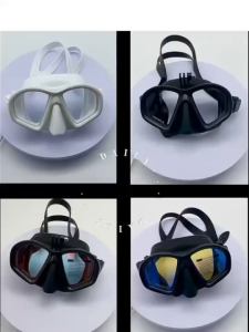 Low Volume Tempered Glass Freedive Mask J-type Eva Box Diving Mask Snorkel Set