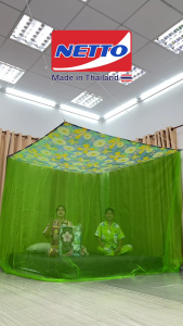 มุ้งกันยุง มุ้ง 6ฟุต 7ฟุต 8ฟุต 9ฟุต 10ฟุต 12ฟุต นอน1-8คน หลังคาผ้าโพลี ยี่ห้อซากุระ หลังคาผ้าโพลีกันฝุ่นกันแสง คละลาย