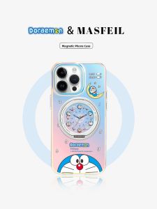 MASFEIL | Clockwork Cat for Apple 18Promax Phone Case 16 Magnetic Strap Holder iPhone17Pro Cover 15 Pivots Lo5 ip13pm All Inclusive