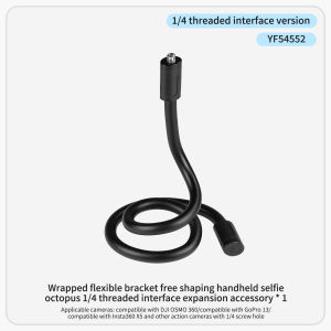 Flexible Camera Bracket 1/4 Mount Magnetic Tripod Adapter for GoPro DJI Insta360 Action Webcam Home Office CCTV Cam Phone Holder