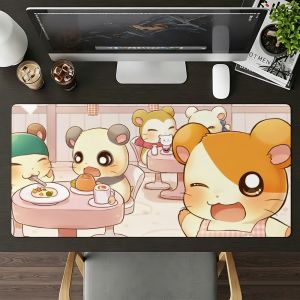 Sanrio | Tấm Lót Chuột Chống Trượt Chống Thấm Nước Cỡ Lớn H-Hamtaro Dễ Thương Với Cạnh Được May Chắc Chắn Chất Liệu Cao Su Dùng Cho Chơi Game Và Sử Dụng Văn Phòng Hàng Ngày