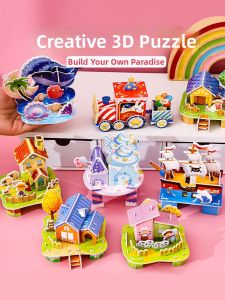 WANXUEXING | 3D Creative House Puzzle Educational DIY Assembly Kit