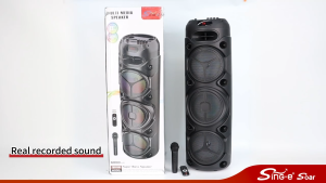 ZQS 8308 Menara Bunyi 8x*3 – Audio Berkuasa Tinggi | Pembesar Suara Berdiri | Lampu Parti | Bluetooth Tanpa Wayar