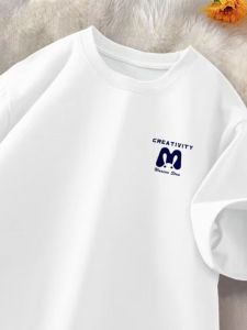 Áo Thun Cotton Nam Tay Ngắn Dáng Rộng Mùa Hè Thường Ngày in Họa Tiết Thời Trang Thường Ngày Cho Cặp Đôi