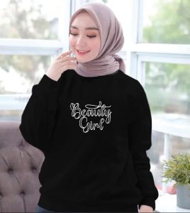 Kaos Wanita Lengan Panjang>Kaos Kasual Wanita BEAUTY GIRL>Tersedia Size M L XL XXL