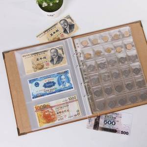 Large Capacity Paper Money Favorites Coin Protective Folder Loose-Leaf Collection Book Commemorative Banknote Zodiac Coin Bag Album Commemorative Book