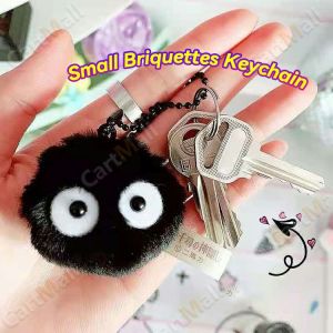 Small Briquettes Keychain Pendant Hayao Miyazaki Spirited Away Girl Cute Elf School Bag Chain
