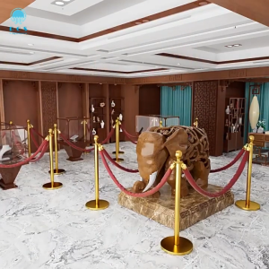 【BOS】Crowd Control Barrier Hotel Stanchion post with braided rope 【hotel supplies】Barrier Events Hotel Supplies Wedding WelcomePole Red flannelette Queue Barrier Stand Posts Rope solation column Set concierge Exhibition display partition